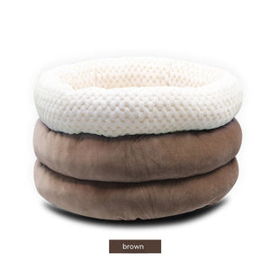 Comfortable Semi Closed Ice Velvet Deep Sleep Pet Bed
